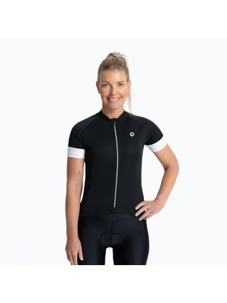 Tricou de ciclism pentru femei Rogelli Modesta negru /alb alb