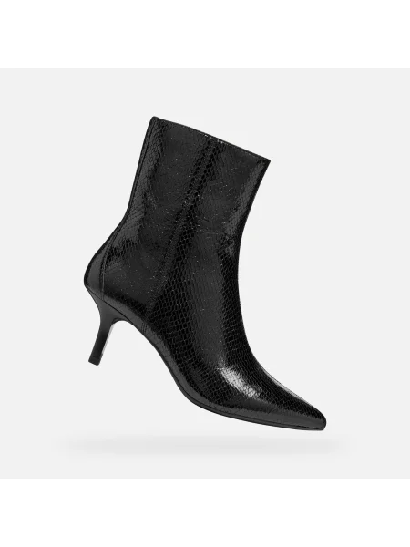 Geox cizme de piele D KLEOPY B negru