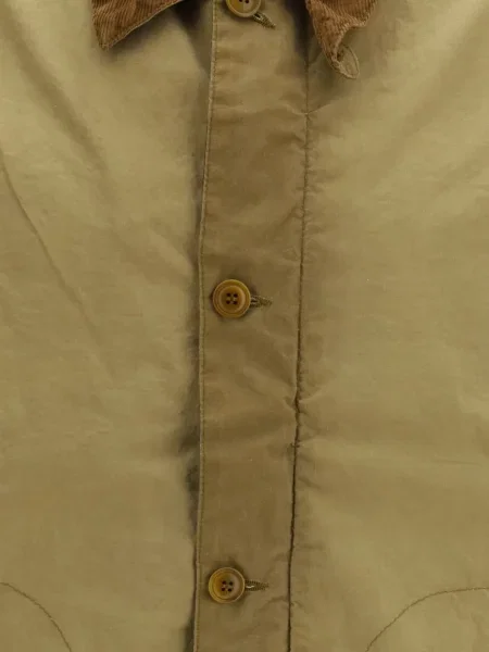 Gulerat geacă Barbour International de catifea cord verde