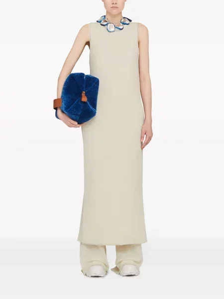 Skaidrus ilgas kostiumas maxi suknele Jil Sander balta