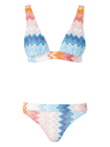Costum de baie doua piese Missoni tricotate alb