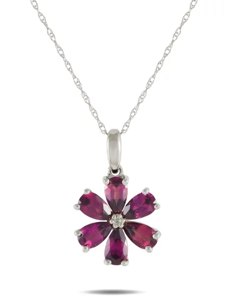 Colier Lb Exclusive cu model floral alb
