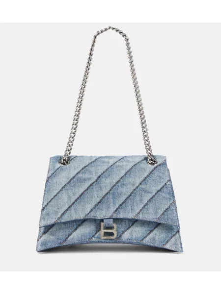 Geantă Balenciaga Crush albastru