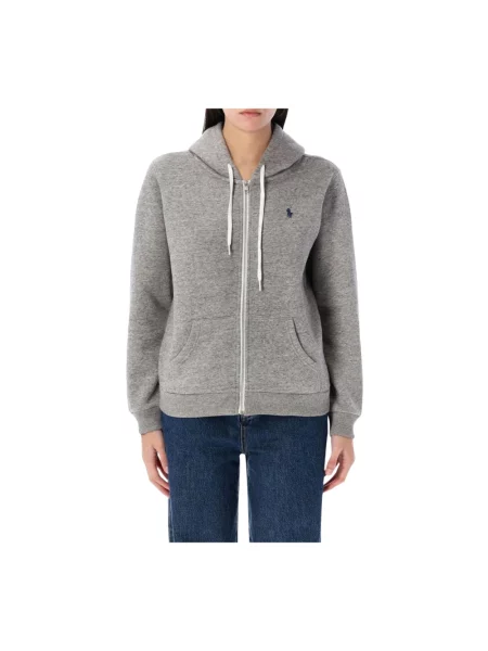 Polo Ralph Lauren Bluzy Kobieta S Full Zip Up Hoodie szary