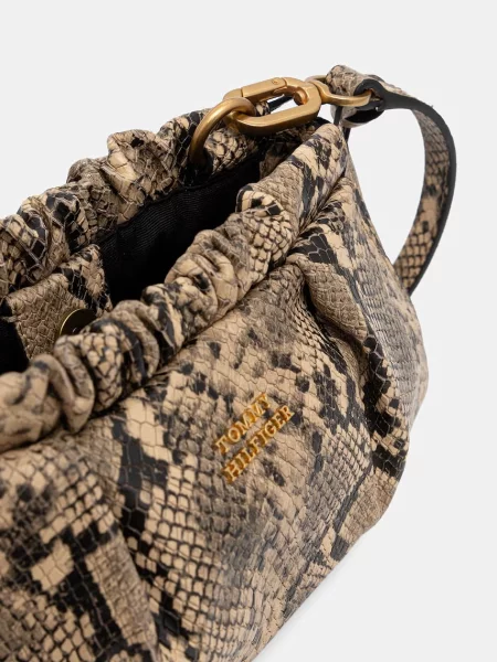 Tommy Hilfiger чанта crossbody дамска от кожа кафяво