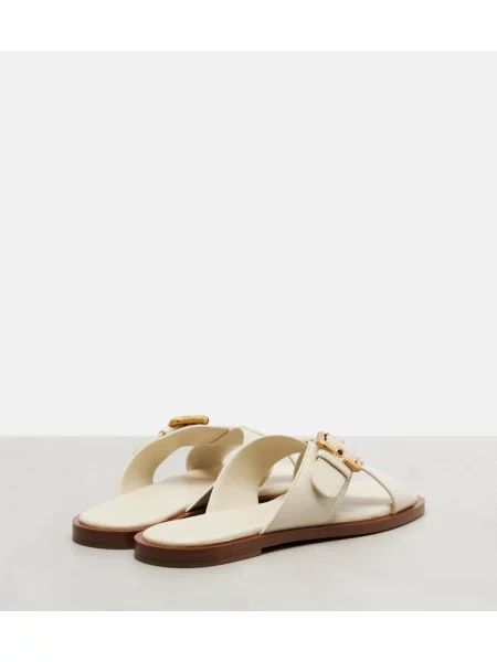 Sandale Chloé din piele alb
