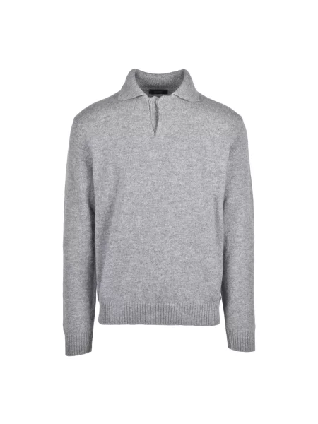 Sweter Zanone wełniany szary