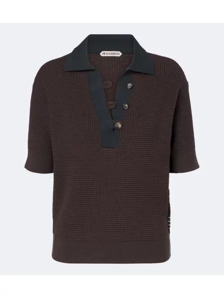 Tricou polo Jw Anderson din cașmir verde