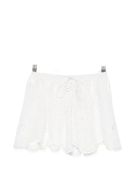 Fusta mini Matteau cu broderie alb