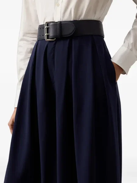 Плисирани панталон Ralph Lauren Collection синьо