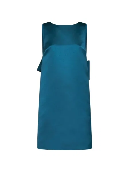Rochie mini Max Mara cu funde fără mâneci albastru