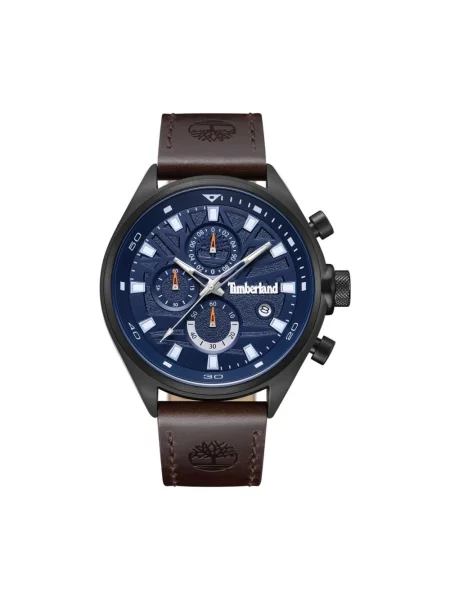 Zegarek Timberland skórzany brązowy