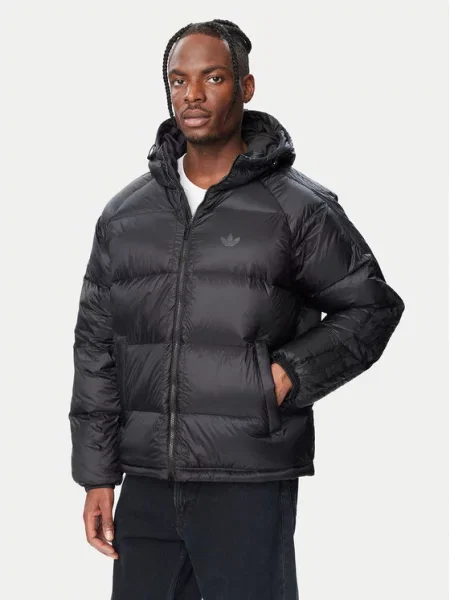 Pruhovaná bunda Adidas Originals čierna