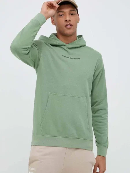 Mikina Helly Hansen s kapucí s aplikací zelená