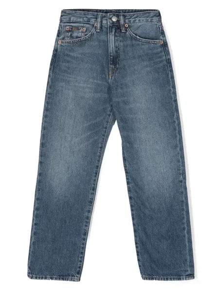Szerokie jeansy dziecięce Polo Ralph Lauren niebieskie