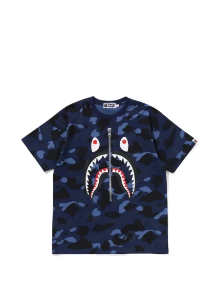 Tricou A Bathing Ape® cu imagine cu model camuflaj albastru