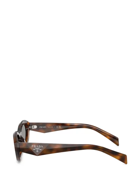 Ochelari de soare ovali Prada Eyewear maro