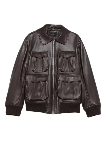 Kožená bunda Simone Rocha hnědá