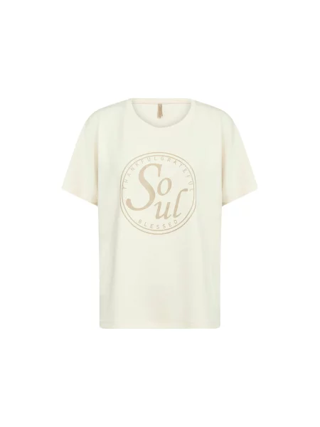 Soyaconcept Tricou BANU crem / kitt alb