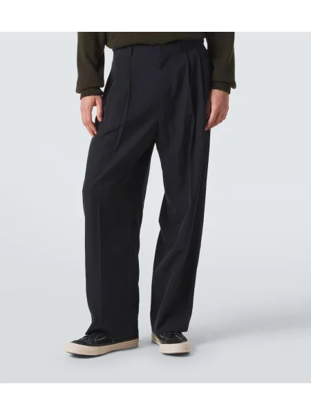 Pantaloni A.presse de lână albastru