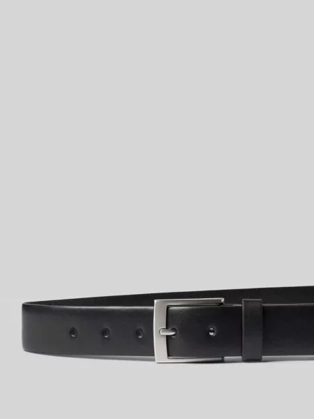 Pasek z prawdziwej skóry model Basic Belt' S.oliver Black Label czarny