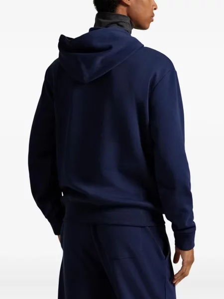 Chiloți Polo Ralph Lauren din țesătură twill cu autograf cu glugă albastru