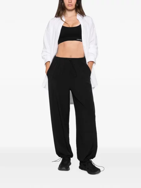 Pantaloni Calvin Klein alergare cu cordon negru