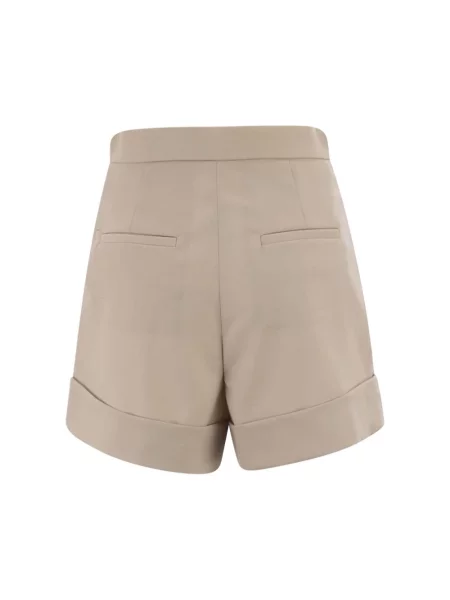 Szorty Max Mara wełniane na siłownię beżowe