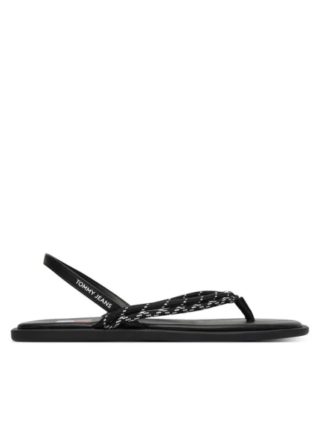 Basutės Tommy Jeans Tjw Casual Rope Sandal Juoda balta