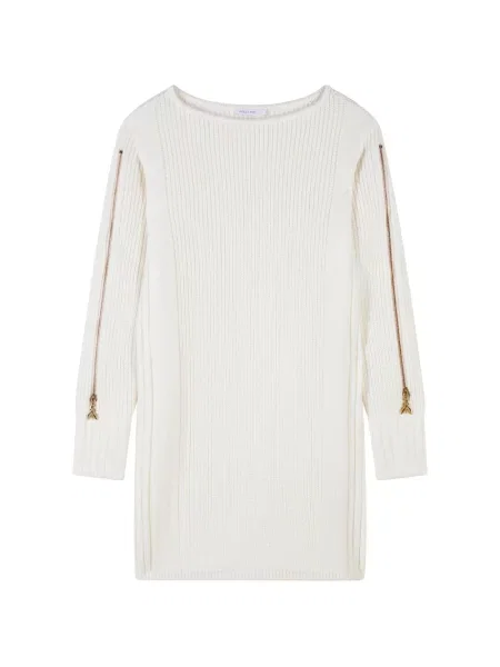 Rochie mini Patrizia Pepe tricotate alb