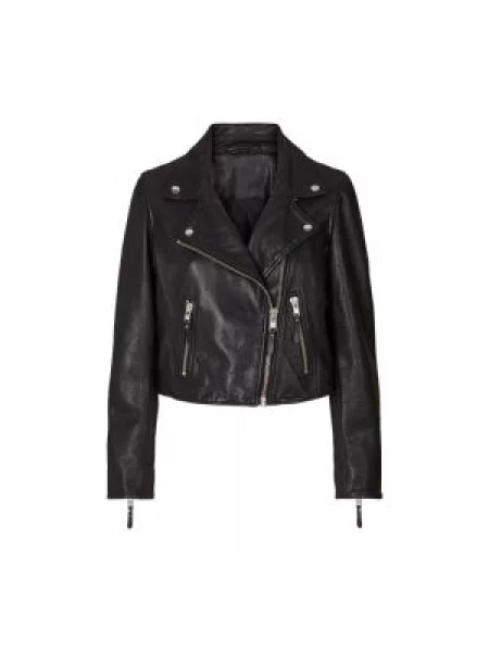 Kurtka skórzana Lollys Laundry czarna