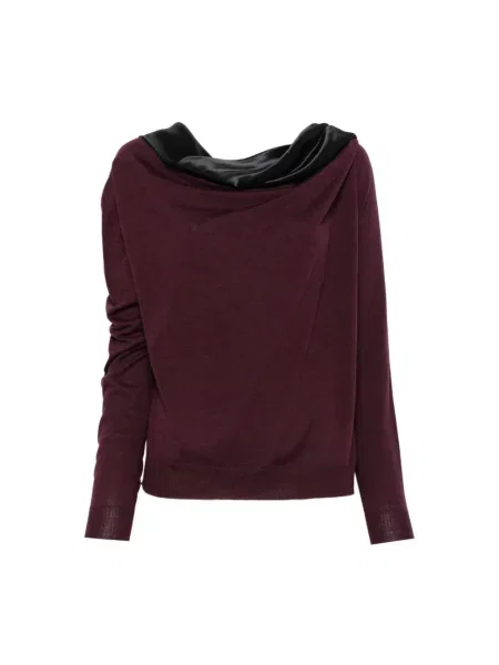 Sweter Alberta Ferretti brązowy