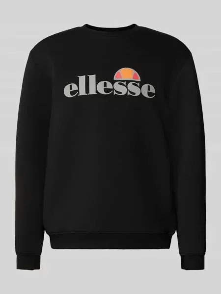 Bluza z nadrukiem z logo model ‘CORVARO’ Ellesse czarna