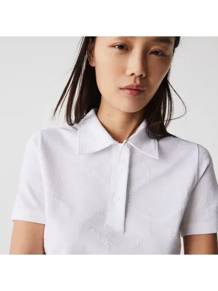 Поло Lacoste.com белое