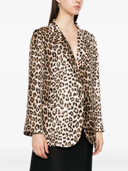 Sacou La Prestic Ouiston cu imagine cu model leopard maro
