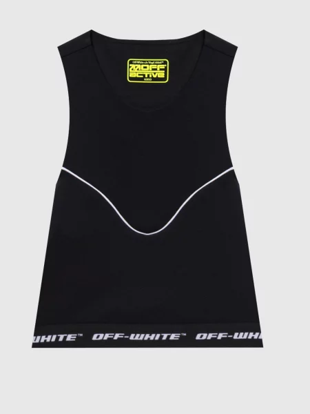Топ з контрастним логотипом Off-white чорний