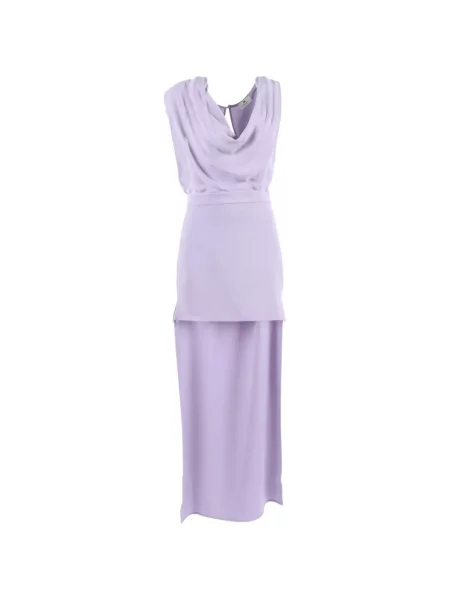 Mini rochie mini Elisabetta Franchi drapată de costum violet