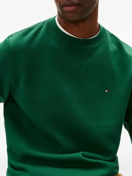 Суитчър Tommy Hilfiger с кръгло деколте зелено