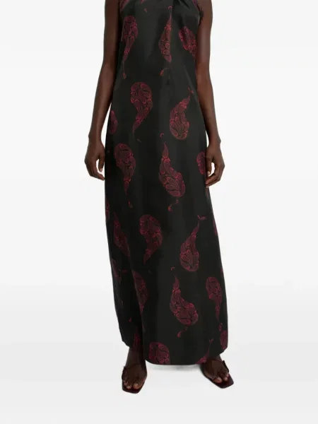 Rochie Christopher Esber cu imagine cu model paisley negru