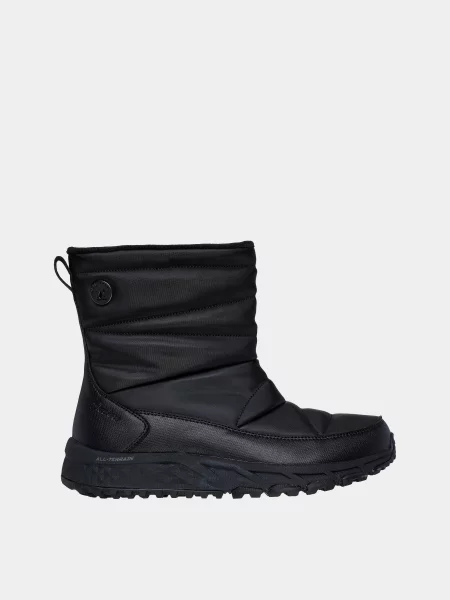 Кожаные дутики Skechers серые