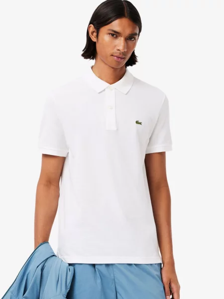 Поло Lacoste белое