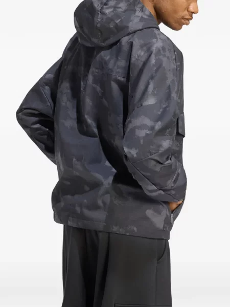 Lung geacă cămașă Adidas cu model camuflaj maro