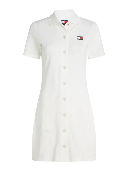 Tommy Jeans rochie mini drept alb