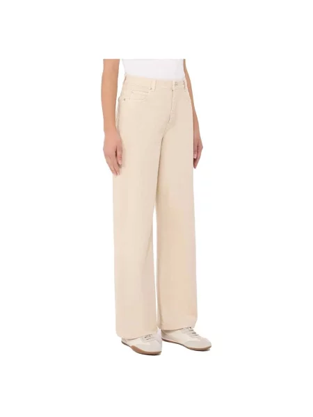 Weekend Max Mara Džíny S Širokými Nohavicemi Medina sand bílé