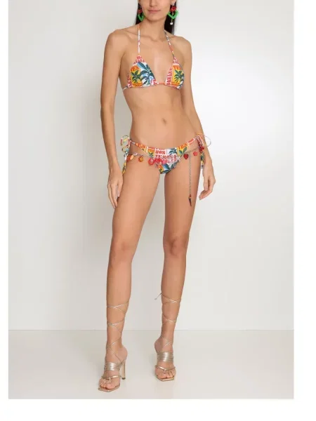 Bikini Amir Slama cu imagine cu legături galben