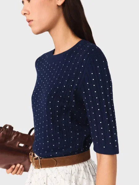 Светр у смужку Maje синій