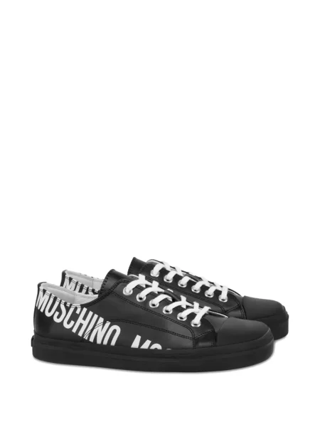 Sneakerși Moschino cu autograf negru