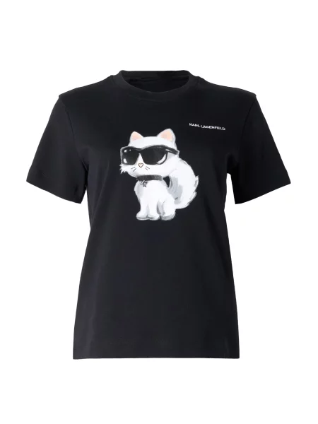 Karl Lagerfeld Tricou IKON AQUARELLE C roz pudră / negru alb