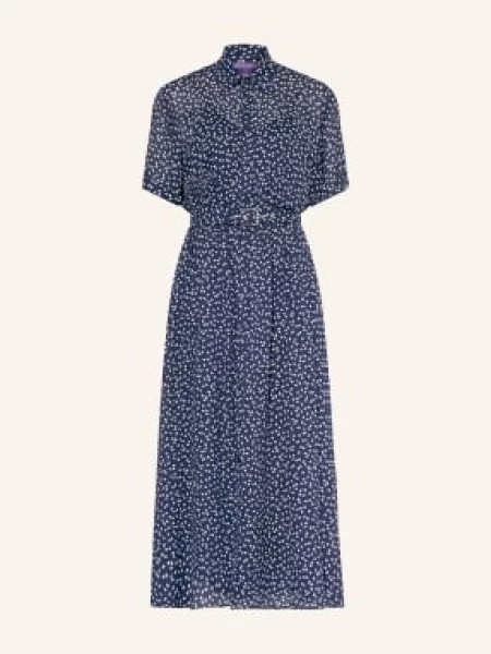 Ralph Lauren Collection Sukienka Koszulowa Sura blau biała