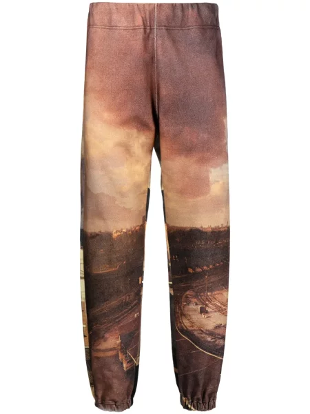 Pantaloni Undercover cu imagine maro